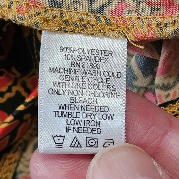 Liz Claiborne Petite L Boho Paisley Wrap Dress Retro Mod Fall Party Chic Elegant - Picture 6 of 8